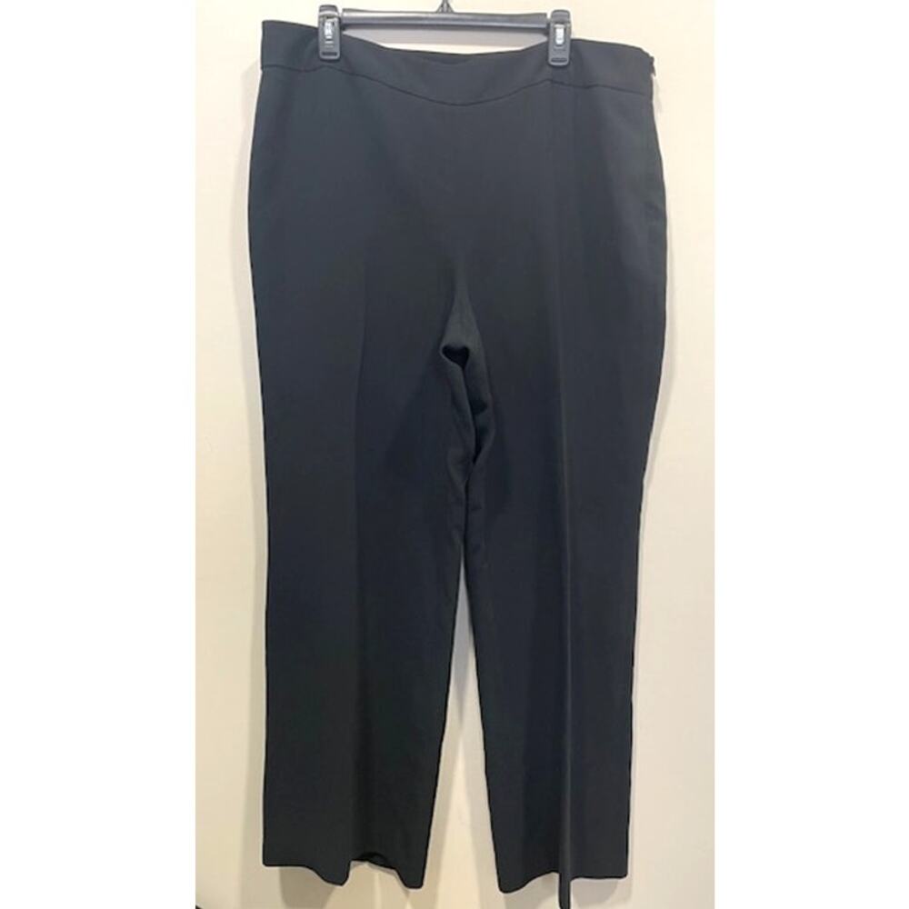 Talbots Petites Heritage Wide Leg Dress Pants Black Women's Sz 18